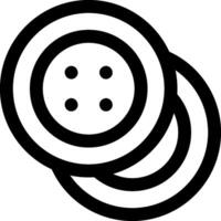 Button icon with two circles on a white background vector