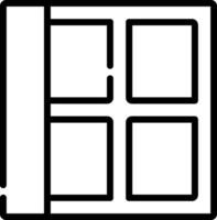 A square box with four squares inside vector