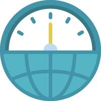 A globe with a clock on it vector