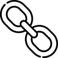 A link icon with two links on a white background vector