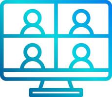 A computer screen with people on it vector