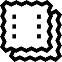 A black and white square with four squares vector