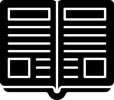 An open book icon on a white background vector