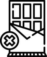 A black and white image of a mailbox with a cross vector