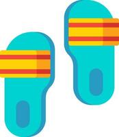 A pair of flip flops with colorful straps vector