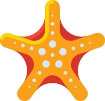 A starfish with a yellow and orange color vector