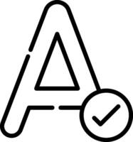 A letter with a tick mark on it vector