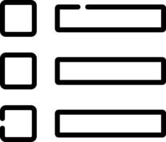 A check box icon with a square in the middle vector