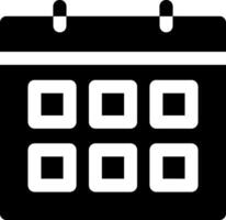 A calendar icon with squares on it vector