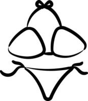 A bikini with a bow on it vector
