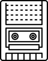 A cassette player icon on a white background vector