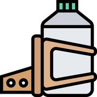 A bottle with a strap on it and a handle vector