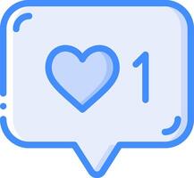 A speech bubble with a heart in it vector