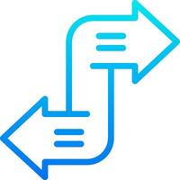 A blue arrow pointing to the right vector