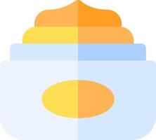 A jar of cream with a yellow top vector