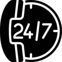 A black and white image of a clock with the number 24 17 vector