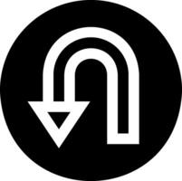 A black and white arrow pointing to the right vector