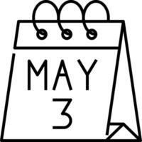 May 3 calendar clipart vector