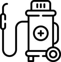 A black and white image of a gas pump vector