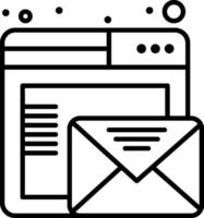 Email icon with a mail envelope vector