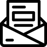 Email icon with envelope and paper vector