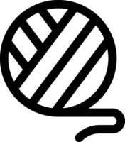 A ball of yarn with a line drawn around it vector