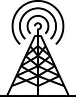 A radio tower with a question mark on it vector