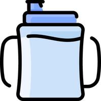 A water bottle with a handle on it vector
