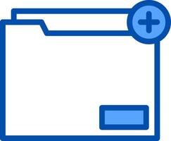 File folder icon with a plus sign vector