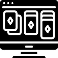 A computer monitor with a black and white icon vector