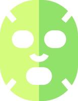 A green and white mask with a smiley face vector