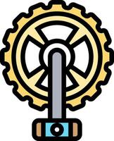 A bicycle wheel with a cog on it vector