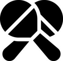 Two tennis rackets with a black outline vector
