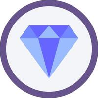 A diamond icon in a purple circle vector