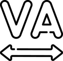 Va logo with arrow pointing to the left vector