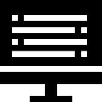 A computer monitor with a line of text on it vector