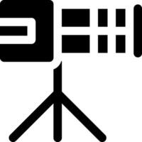 A camera on a tripod icon vector