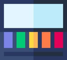 A colorful palette with a black background vector