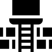 A black and white image of a ladder vector