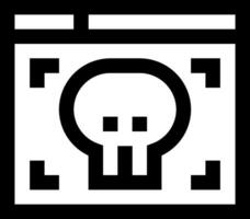 A skull with a camera in front of it vector