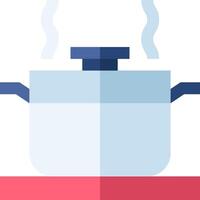 A pot with a lid on top of a red and white background vector