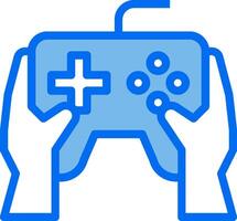 A hand holding a game controller vector