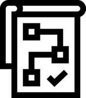A black and white icon of a document vector