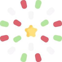 A star in a circle surrounded by colorful dots vector