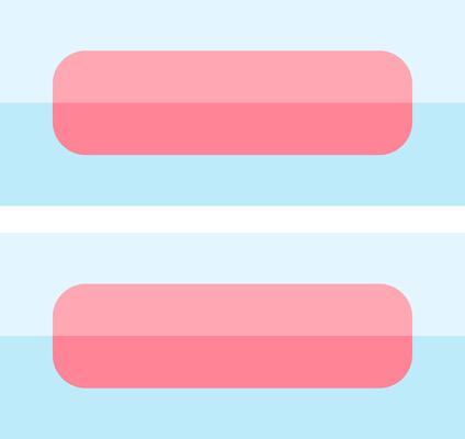 Two pink and blue rectangles with different shapes