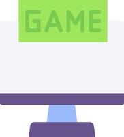 A computer monitor with the word game on it vector