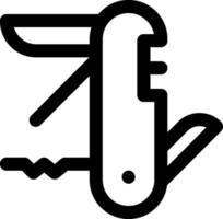 A black and white image of a knife vector