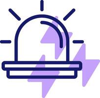 A light bulb with a lightning bolt on top vector