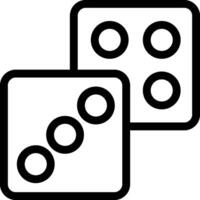 A black and white image of two dice vector