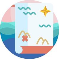 A paper with a star on it and a mountain in the background vector